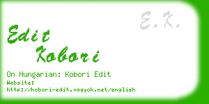 edit kobori business card